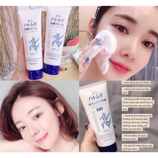 Sữa rửa mặt trắng da hạt ý dĩ Hatomugi Nhật bản
