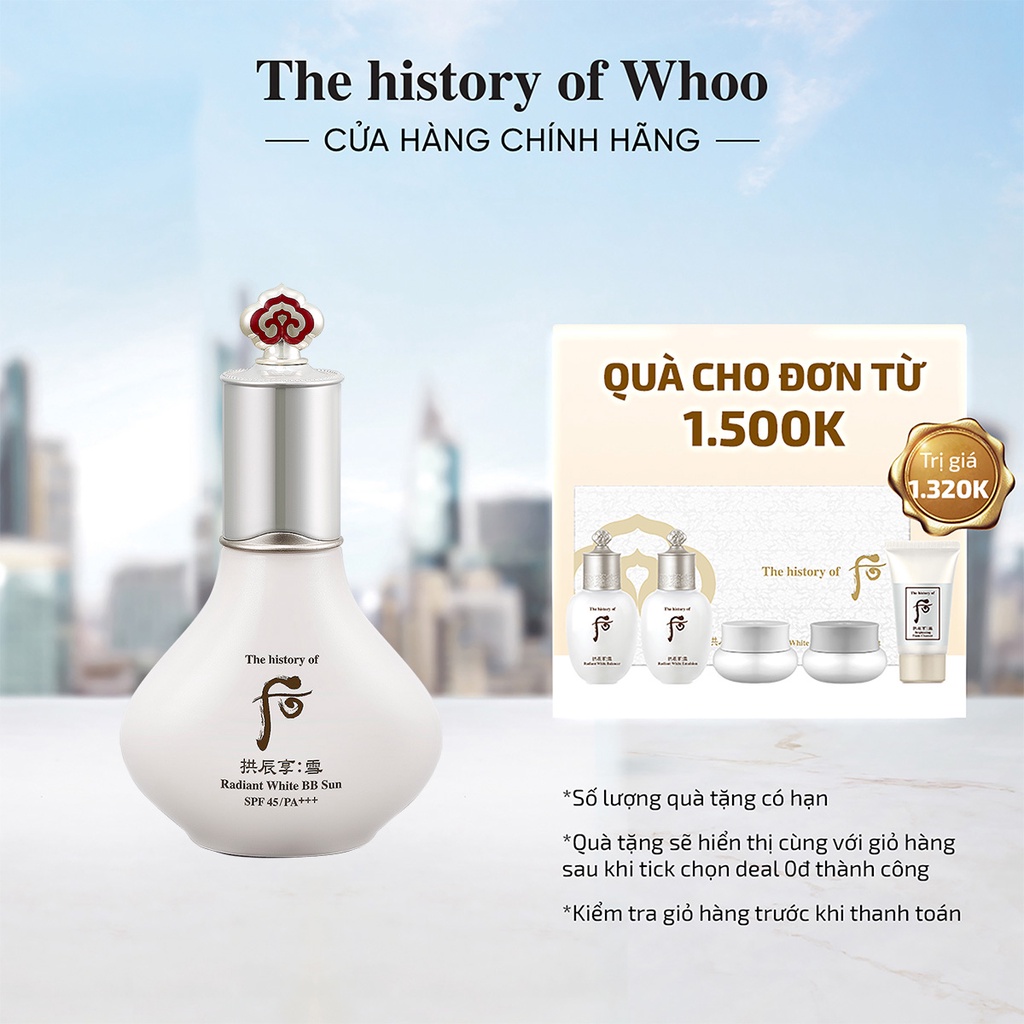 Kem BB trang điểm chống nắng The history of Whoo Gongjinhyang Seol Radiant White BB Sun SPF45/PA+++ 40ml