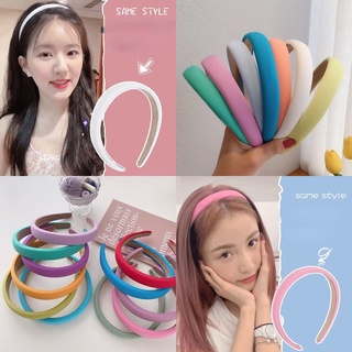 Băng đô cài tóc rửa mặt màu sắc trơn đa năng phong cách Hàn Quốc