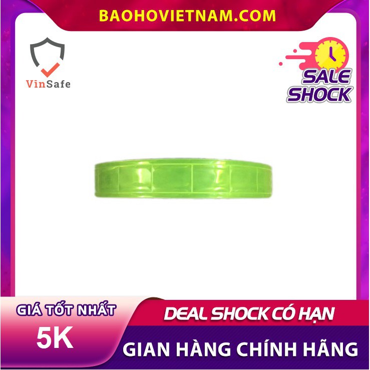 Dây phản quang nhựa bản 2.5cm màu vàng chanh