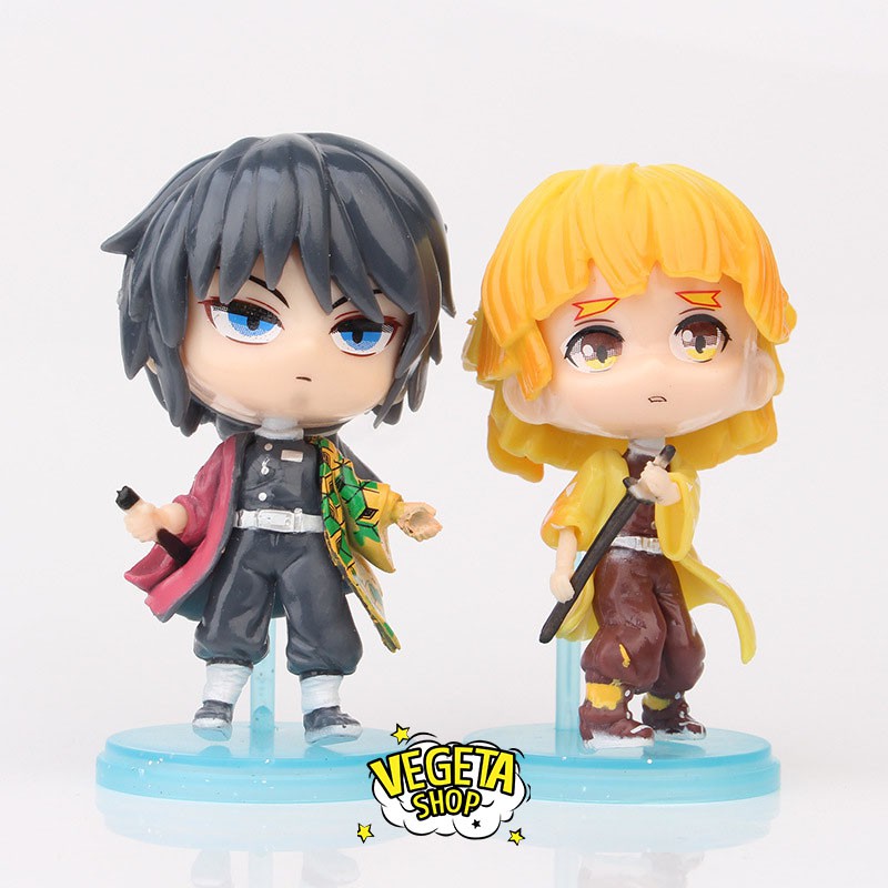 Mô hình Kimetsu No Yaiba - Mô hình thanh gươm diệt quỷ - Set 5 nhân vật Tanjiro Nezuko Zenitsu Inosuke Giyu - Cao 8cm