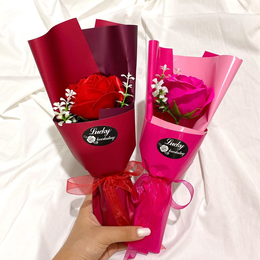 [1 BÓ] HOA SÁP 1 BÔNG BÓ SẴN VÀ LÁ NHIỀU MÀU