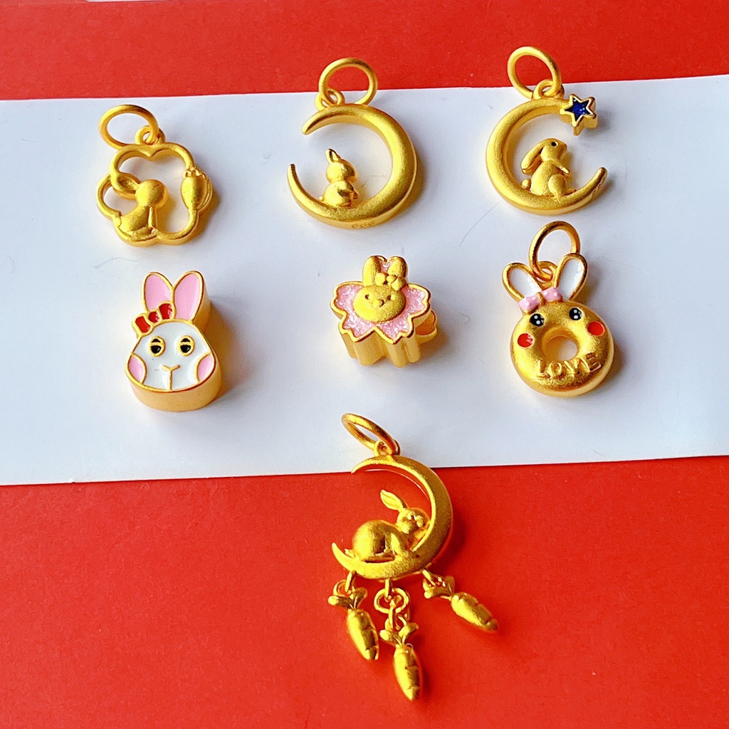 Hạt Xỏ Vòng Tay / Vòng Cổ Handmade Chống Trượt Không Gây Dị Ứng Hình Thỏ Dễ Thương