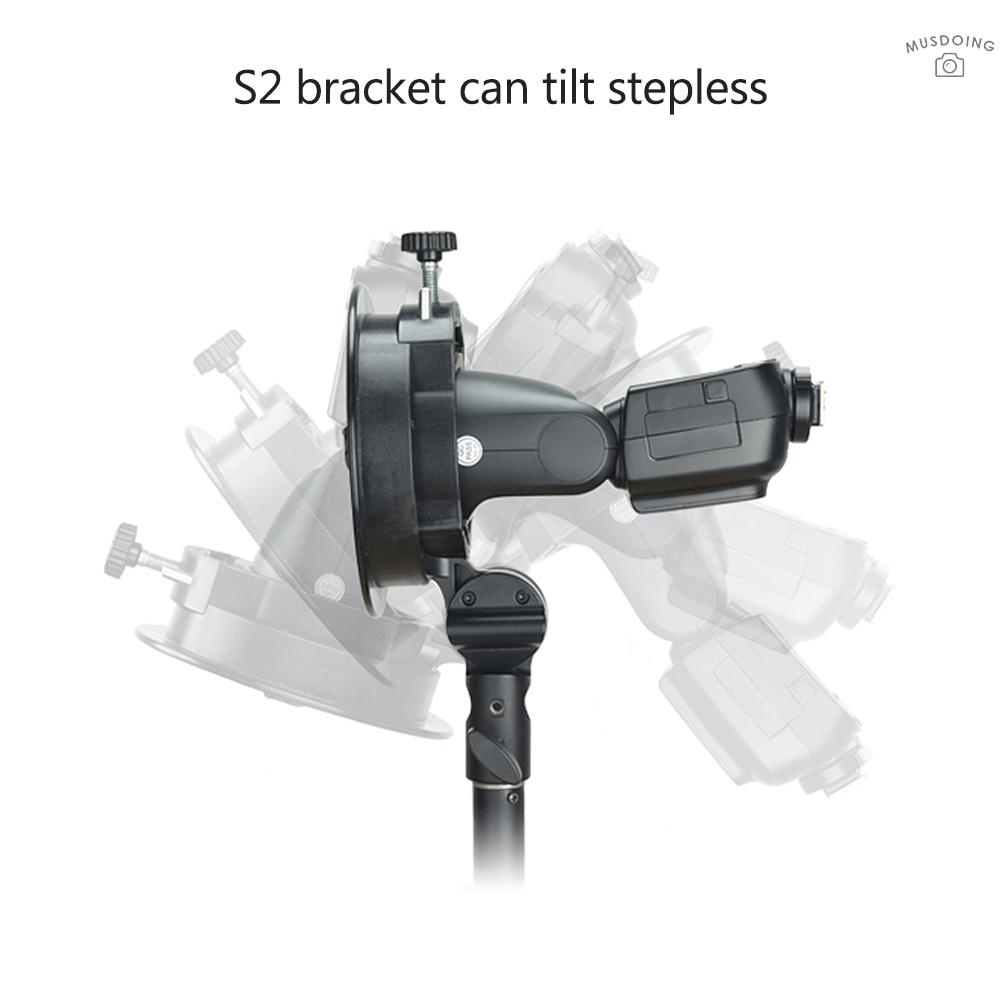 ღ Godox S2 Portable Flash S-type Holder Speedlite Bracket with Bowens Mount for Godox V1 Serie V860II Series TT350 Series AD400Pro AD200Pro Series Speedlite Flash for Bowens Mount Flash Snoot Softbox Reflector Beauty Dish