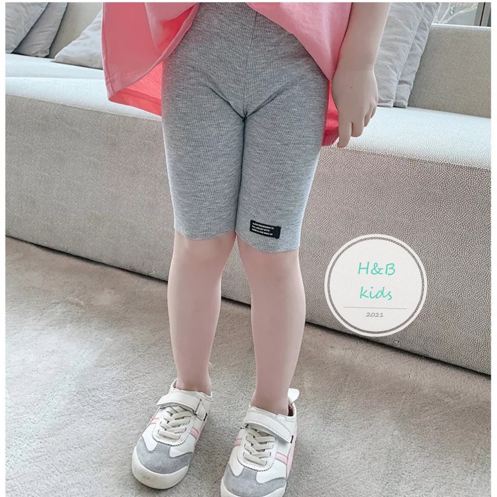 (Video) Quần legging lửng sợi tăm bé gái 1-5 tuổi quần ngố ôm chất nhẹ mát
