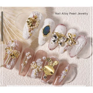 Set 10 charm thỏ,charm bướm trang trí móng