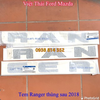Tem chữ ranger trên cửa thùng sau ranger 18 chính hãng