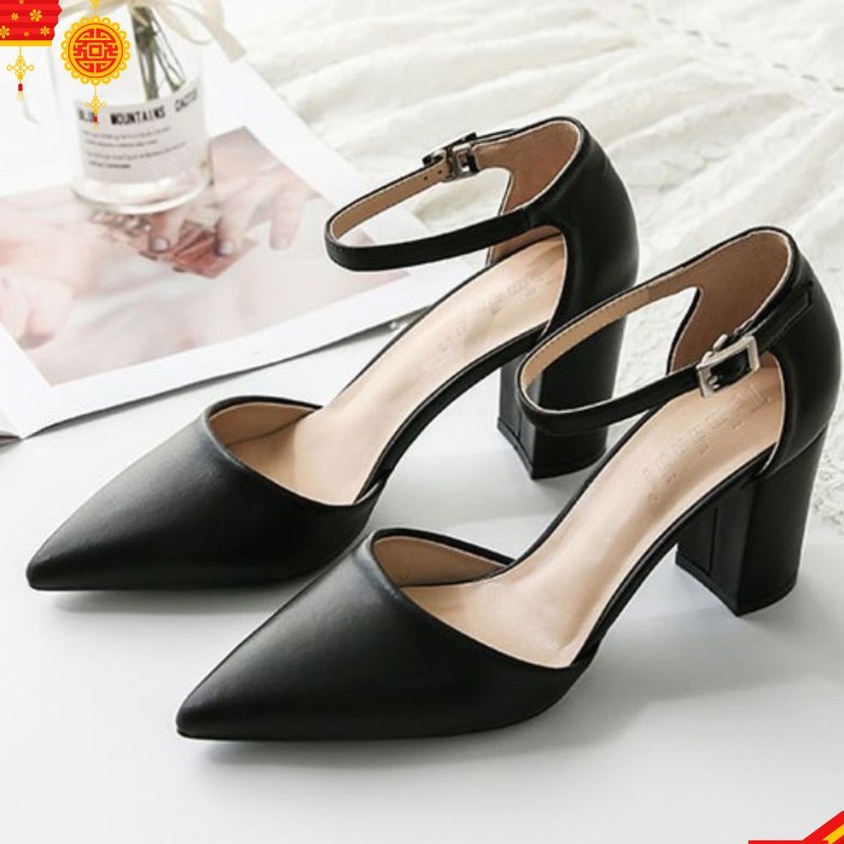 Giày cao gót nữ đẹp đế vuông siêu tôn dáng mã BBC16 cao 5cm