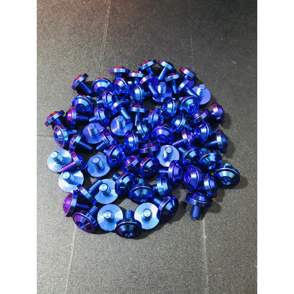 Ốc Titan Gr5 6l 6l1 6l10 dù dày gắn nón bảo hiểm, carte các dòng xe như HD, Ya, Suzuki v.v