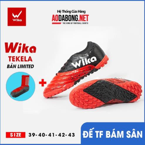 Giầy đá bóng chính hãng Wika Takela sân cỏ nhân tạo đinh TF bền đẹp. Tặng tất