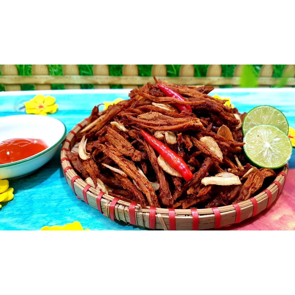 Khô Heo Cháy Tỏi 100gr, Khô Lợn Cháy Tỏi Cay Vừa, Đồ Ăn Vặt Nhà Sóc Ngon Bổ Rẻ Sạch | BigBuy360 - bigbuy360.vn