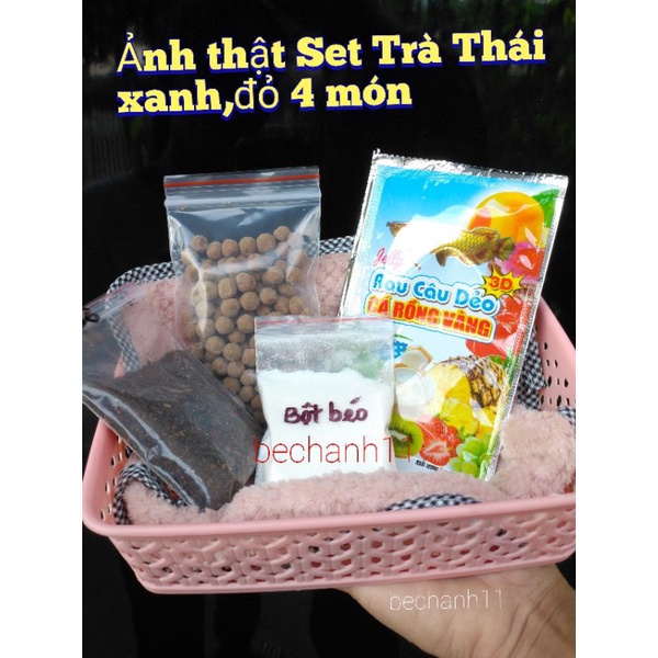 Set Nguyên Liệu làm Trà sữa ,Trà thái xanh ,thái đỏ tại nhà nấu 2-3 lít