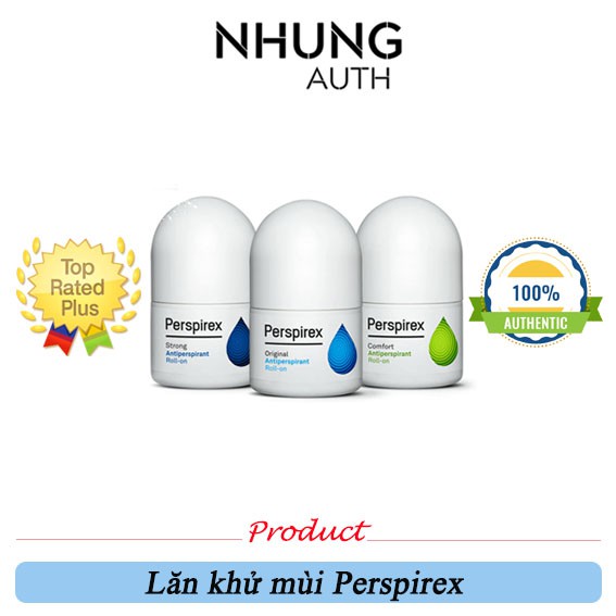 [Chính hãng chuẩn Auth] Lăn khử mùi Perspirex đủ 3 loại 3 màu