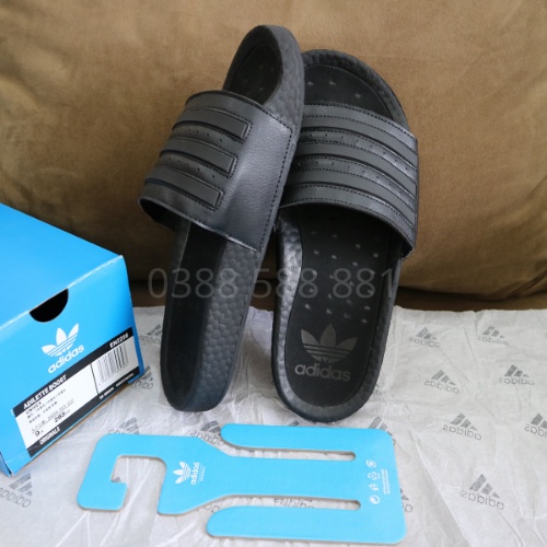 Dép Quai Ngang Thể Thao Adilette Boost All Black