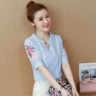 Áo sơ mi nữ thêu hoa cực đẹp