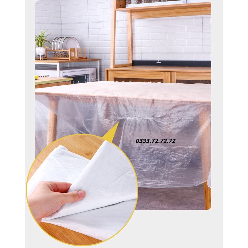 Set 10 Khăn Trải Bàn Bằng Nilon Mỏng Dùng 1 Lân Chất Liệu PE Dùng Đi Picnic, Dã Ngoại, Tiếp Khách