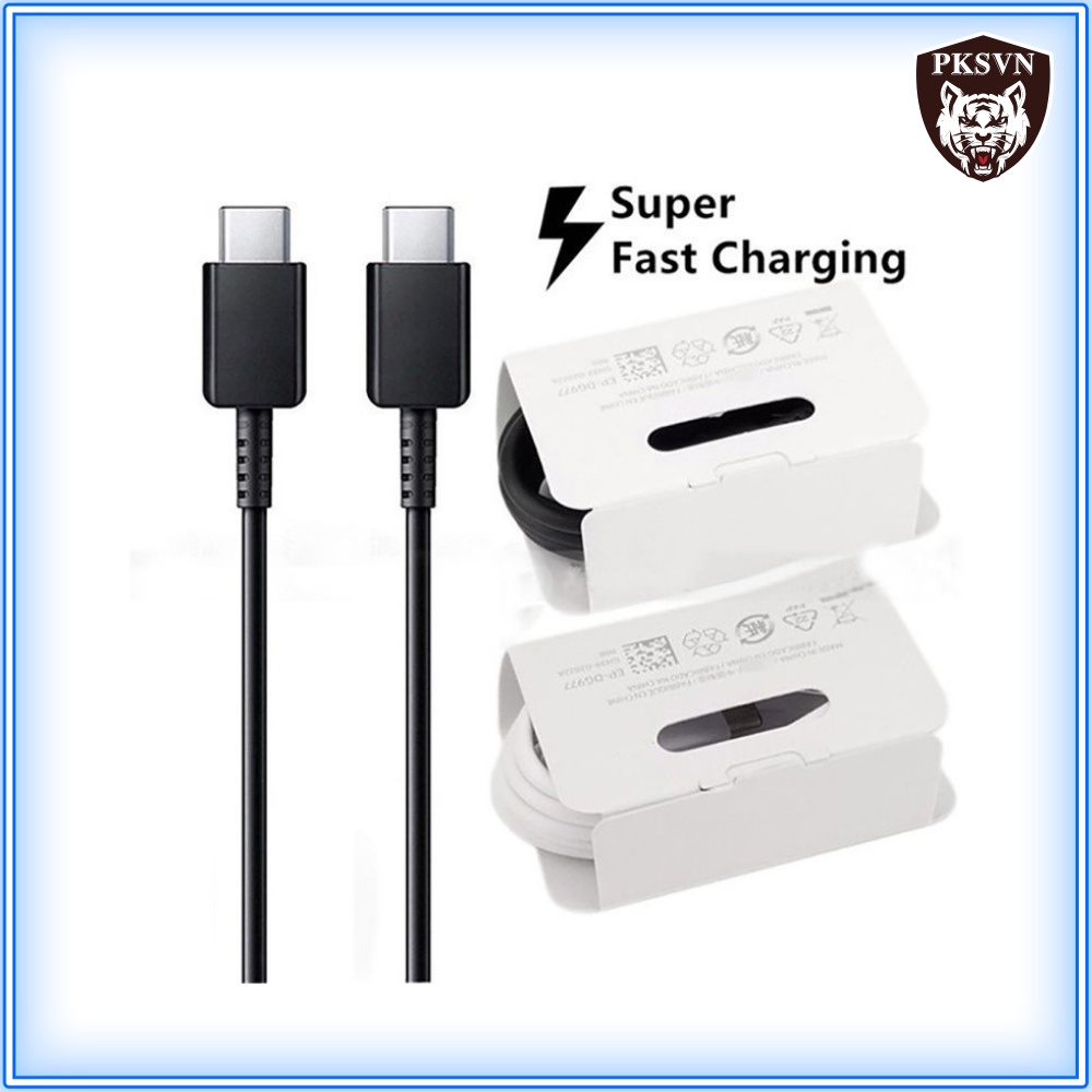 Dây Sạc Nhanh Type C to Type C 5A 25w dành cho SAMSUNG Galaxy S21 Ultra S20 S10 Note 20 10 A71 A51 A90 - Bảo Hành 1 Năm