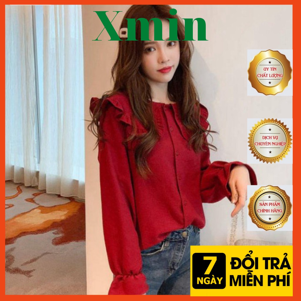 Áo sơ mi nữ cổ bèo loại 1 aosomiredep loại 1 giá tốt freeship50k