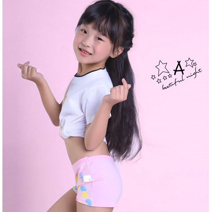 Quần chip đùi cho bé, Quần chip bé gái 2-12 tuổi hình công chúa xinh xắn chất vải mềm mại co giãn tốt Baby-S – SC007