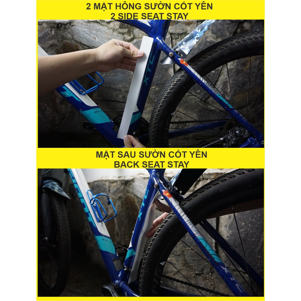 Miếng dán bọc sườn xe đạp chống trầy xước xe đạp địa hình/đua/touring | Miếng dán bảo vệ xe đạp | CycleWrap
