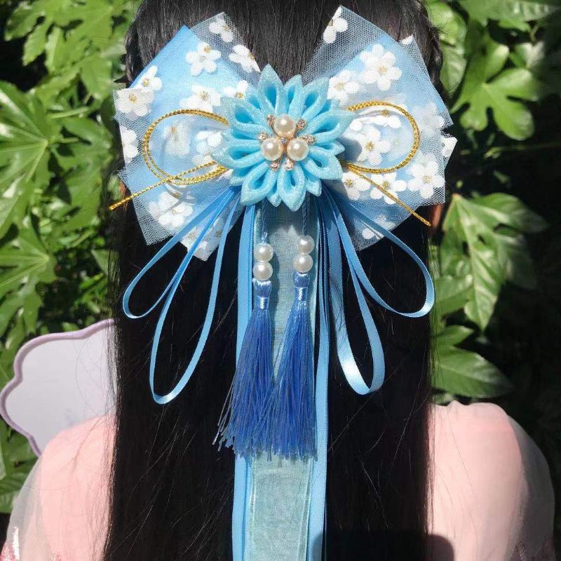 Kẹp tóc nơ phong cách cổ trang, hanfu, tiểu thư 02