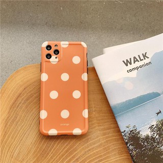 Ốp Lưng Silicon IMD Bảo Vệ Camera Polka Dots