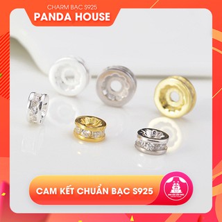 💖Charm bạc s925 chặn hạt đính đá trang trí - Panda House