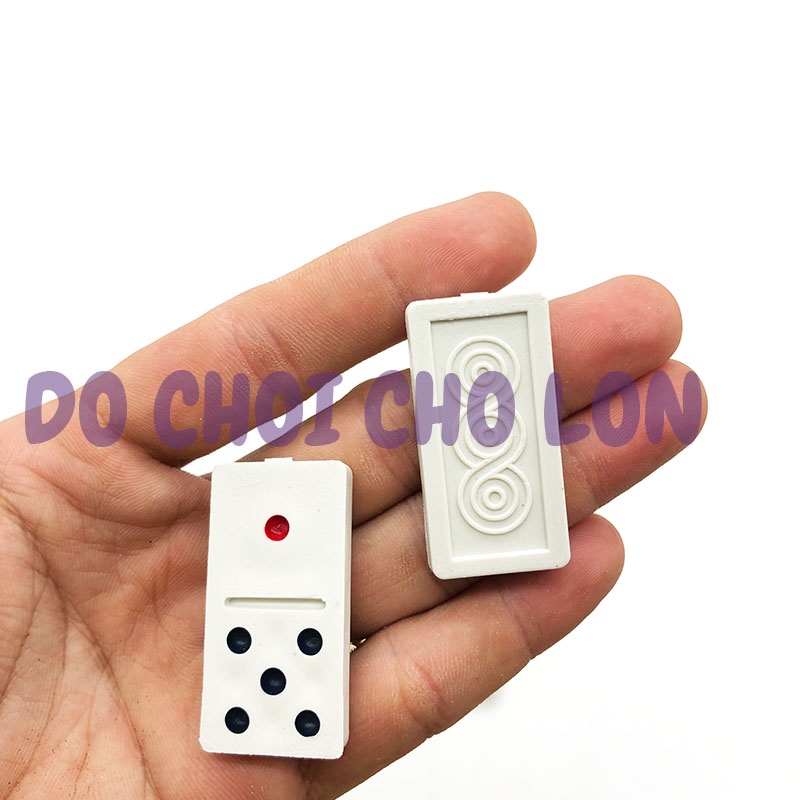 Bộ cờ Domino bằng nhựa có hộp nhựa đựng quân cờ