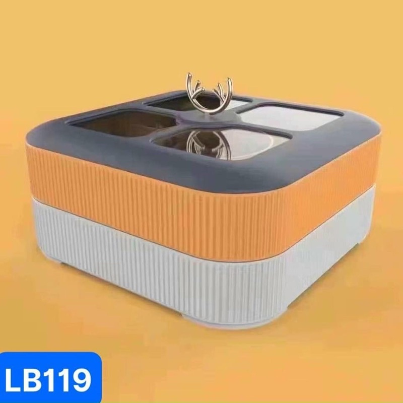 Hộp đứng mứt- đựng hoa quả bánh kẹo (2 tầng/5 ngăn - hình con hươu)