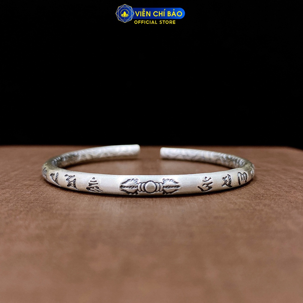 Lắc tay bạc nữ Lục Tự Chùy Kim Cang chất liệu bạc 925 thời trang phụ kiện trang sức nữ thương hiệu Viễn Chí Bảo L000404