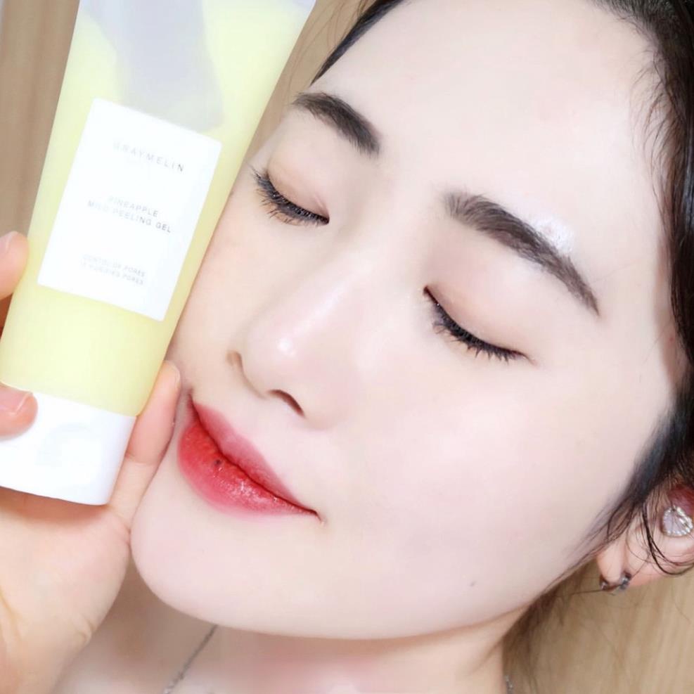 Tẩy da chết quả dứa thơm  tẩy tế bào chết cho da dầu mụn nhạy cảm Graymelin Pineapple Mild Peeling Gel 100ml