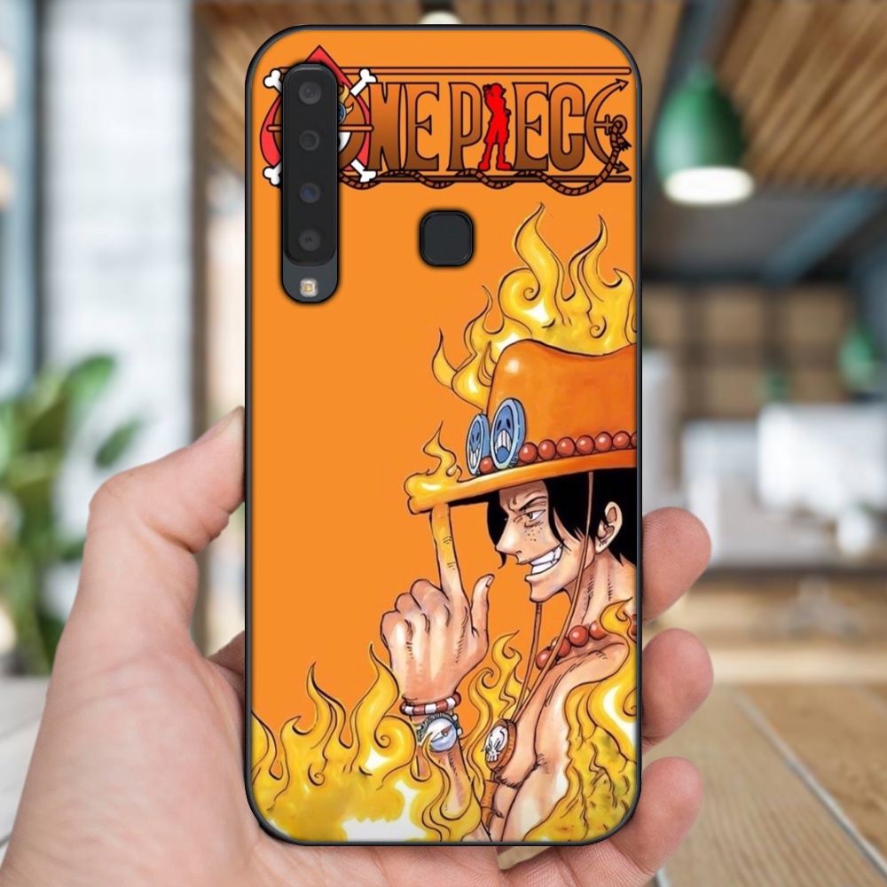 Ốp lưng Samsung A9 2018 viền đen in hình Ace One Piece
