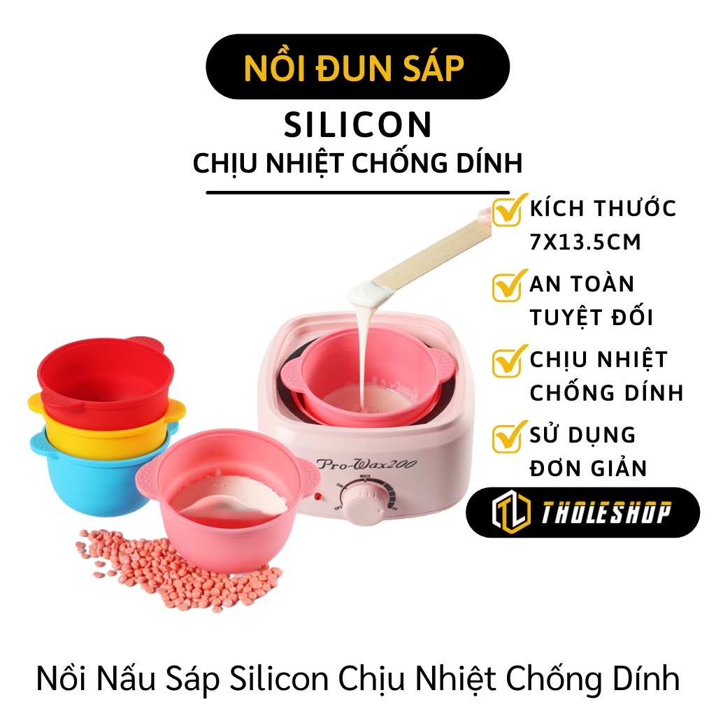 Chén Nấu Sáp Wax Lông SILICON Chống Dính Chịu Nhiệt Dễ Vệ Sinh - Nồi Đun Sáp Chưng Cách Thủy Tại Nhà 1015