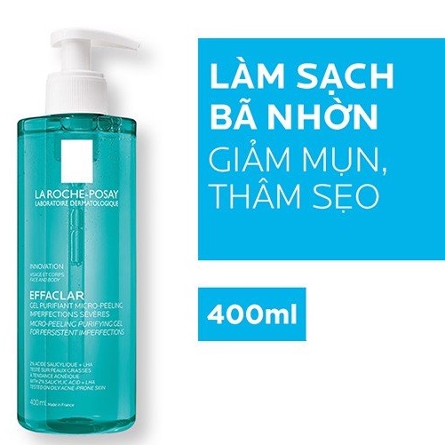 Gel Rửa Mặt Và Tắm La Roche-Posay Effaclar Micro-Peeling Purifying Gel 400ml