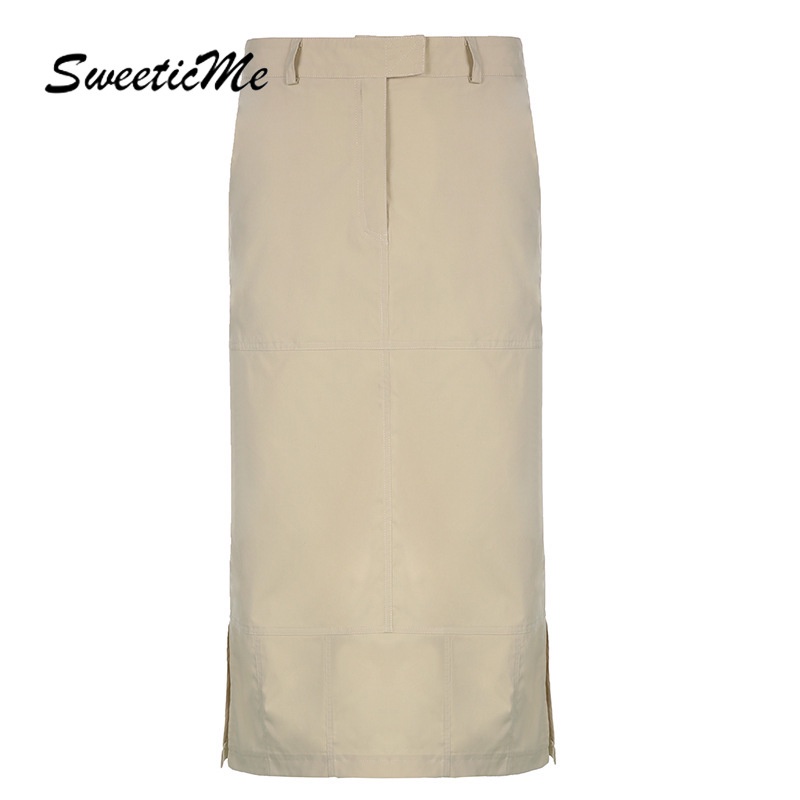 Sweeticme Váy May Xẻ Tà Thời Trang Nữ