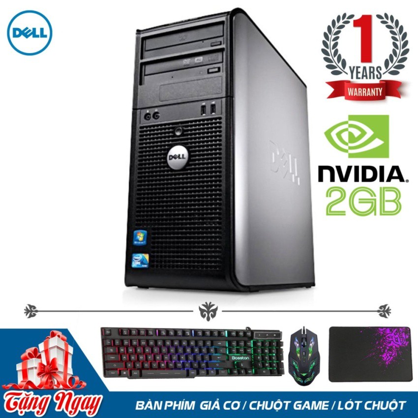 Máy tính chơi Game Battleground Dell Optiplex 780 MT (Core 2 QUAD Q6600, Ram 8GB, SSD 240GB, VGA GTX 750 2GB) + Quà Tặng | BigBuy360 - bigbuy360.vn