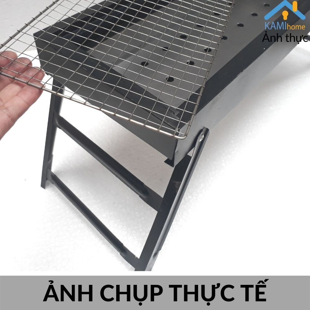 Bếp nướng than hoa không khói ngoài trời (có Ngăn kéo thay than tiện lợi) thiết kế gấp gọn cho dã ngoại mã 35003