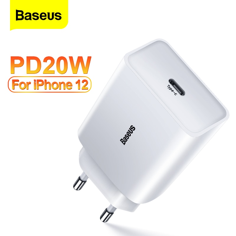 Cốc Sạc Nhanh Baseus TC-012 Cắm Tường USB Type C QC 3.0 PD 20W/18W Dành Cho iPhone 12 Pro Max Xiaomi