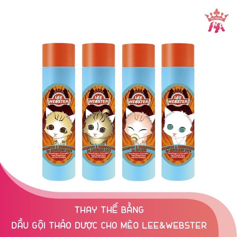 Sữa tắm dưỡng lông mèo Lee Webster