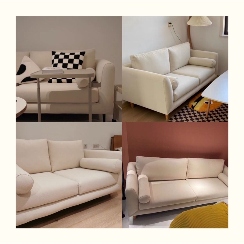 Ghế sofa nỉ cao cấp H20V6 H2 Furniture mặt đệm êm ái đàn hồi với thiết kế đơn giản phù hợp chung cư mini, phòng ngủ