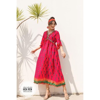 Đầm maxi big size thổ cẩm từ 55kg-90kg