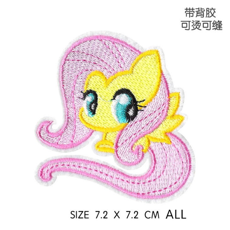 Hoạt Hình Miếng Dán Ủi Quần Áo Thêu Hình Ngựa pony powerpuff girls unicorn merry-go-round Dễ Thương diy