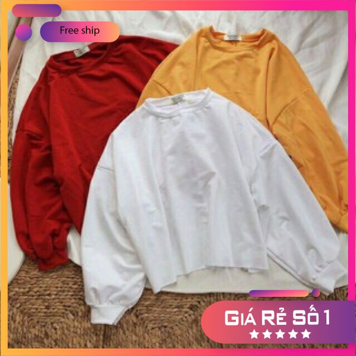 [XẢ KHO GIÁ SỐC Áo Tay Dài Croptop Form Rộng