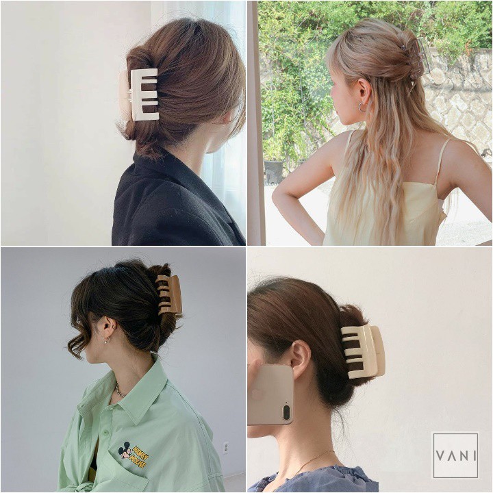 Kẹp Tóc Càng Cua Kiểu Dáng Phím Đàn Nhiều Màu Phong Cách HQ - Vani Store