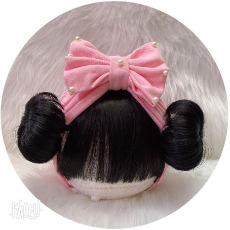 Turban gắn tóc giả cho bé yêu
