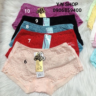 Quần Chip Phối Ren Vải Thun Mát Mịn Siêu Co Giãn