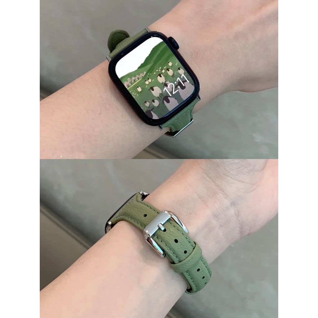 Dây Đeo Thay Thế 24H Phong Cách ins Cho Apple Watch 7th Generation654321Ví Da Thời Trang Thanh Lịch Dành Cho Nữ