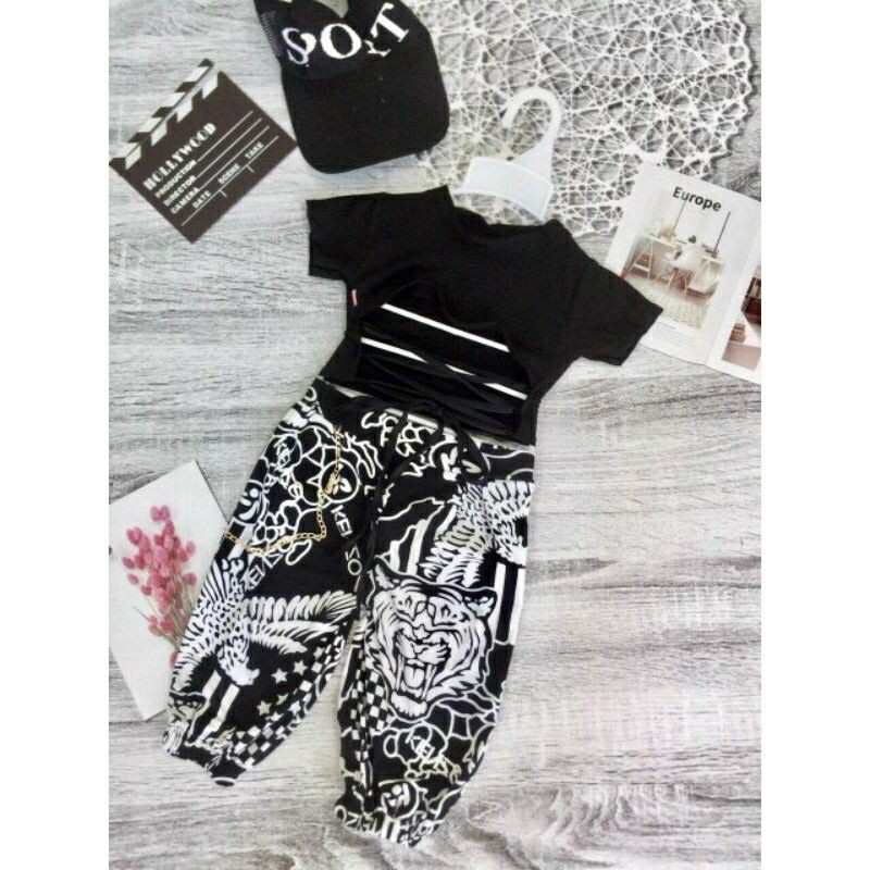 🎀Set Áo Croptop + Quần Bolai Cực Năng Động Cho BÉ Yêu🎀➖Size 7-26kg