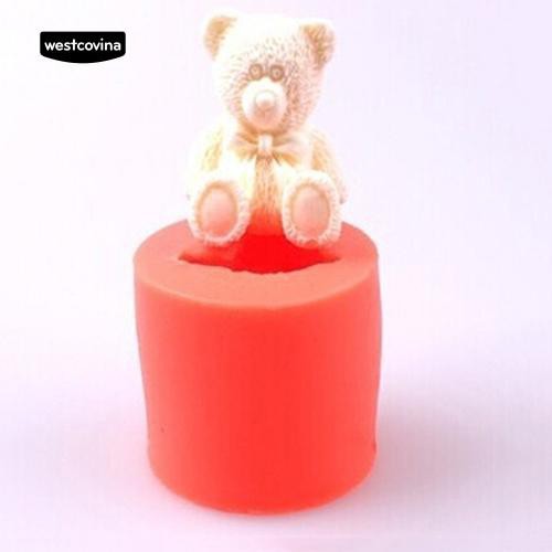 Khuôn silicone 3D hình gấu