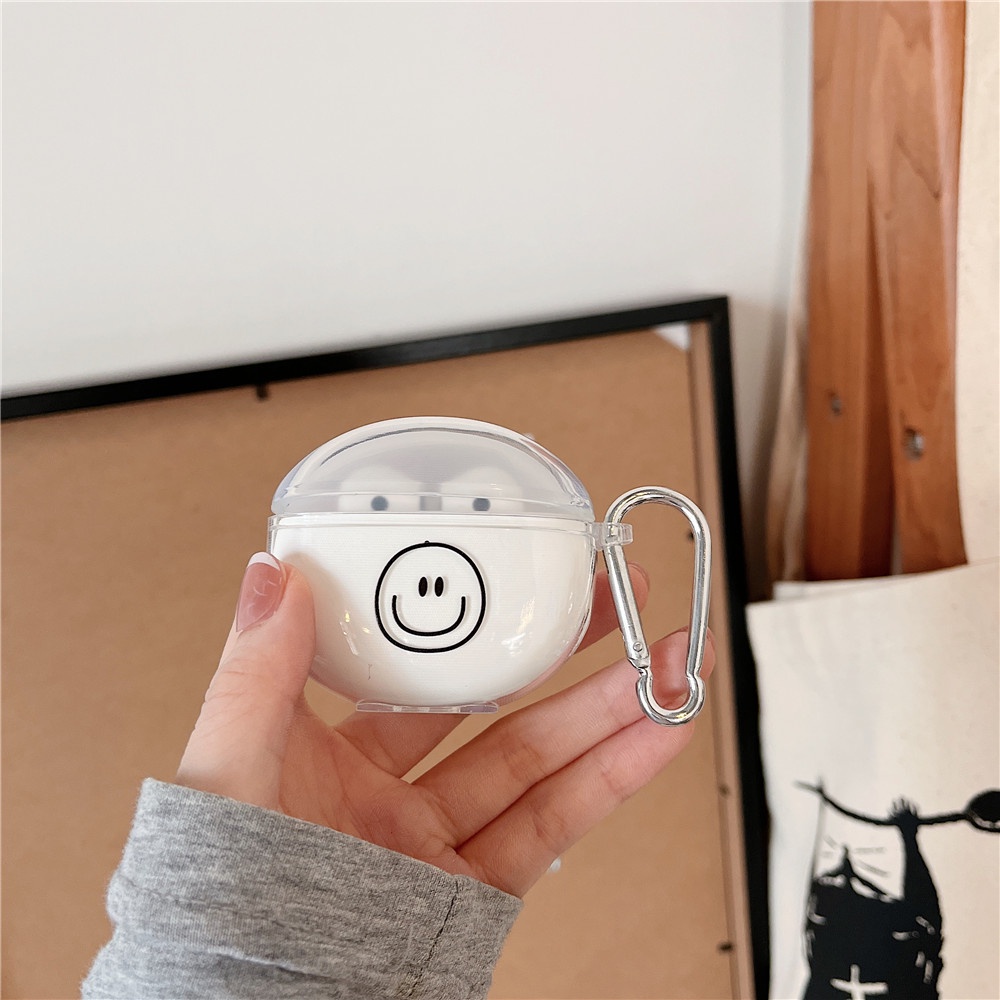 Vỏ Bảo Vệ Hộp Sạc Tai Nghe OPPO Enco Air 2 Mềm Trong Suốt Hình Trái Tim Và Mặt Cười Dễ Thương